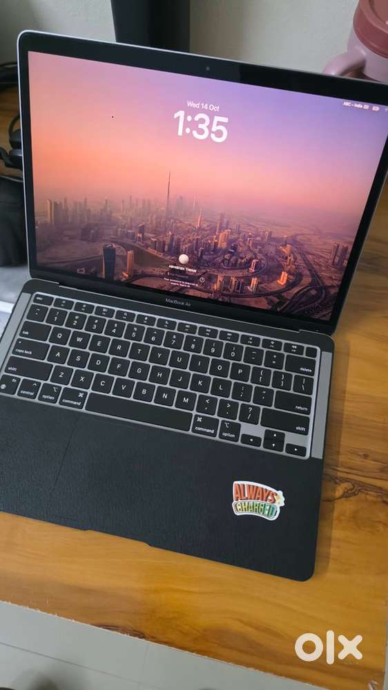 Macbook m1 chip brand new condition with skin of laptop