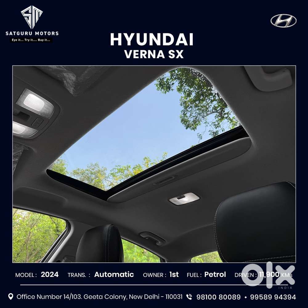 Hyundai Verna Sx 1.5 Petrol Ivt, 2024, Petrol