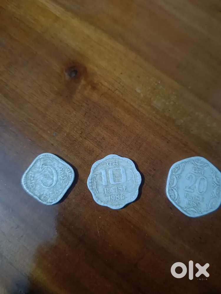 Old coins 5 paise 10 paise 20 paise