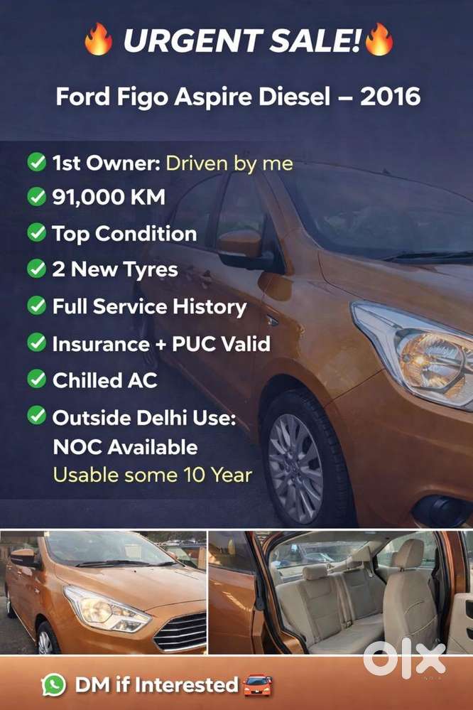 Ford Figo Aspire 2016 Diesel Good Condition