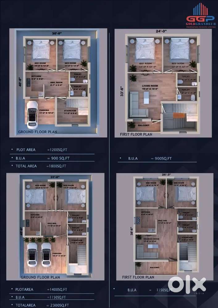4BHK DUPLEX (Mega Project), Nakhara,Mahidharapara