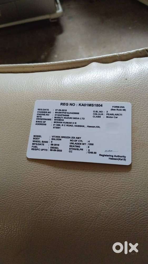 Maruti Brezza Zdi+ 2018