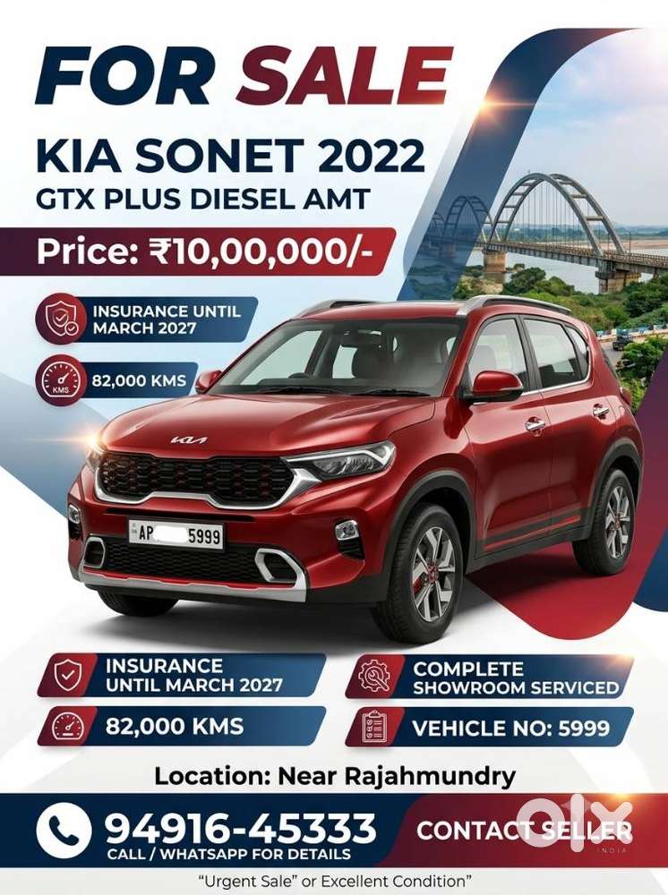 Kia Sonet 1.5 Gtx Plus Diesel, 2022, Diesel