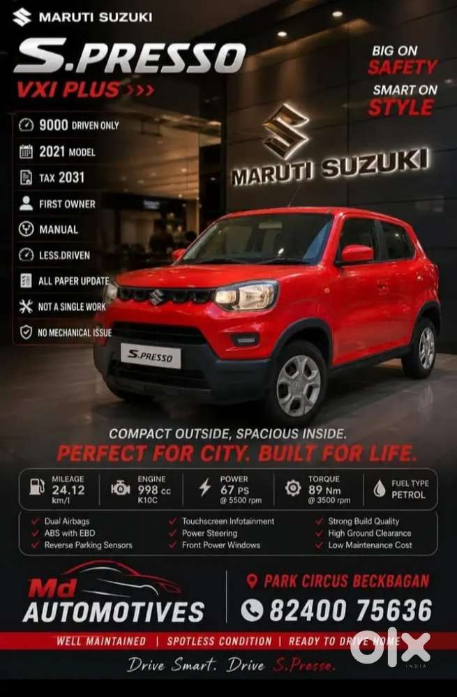 Maruti Suzuki S-presso 2021 Tax 2031
