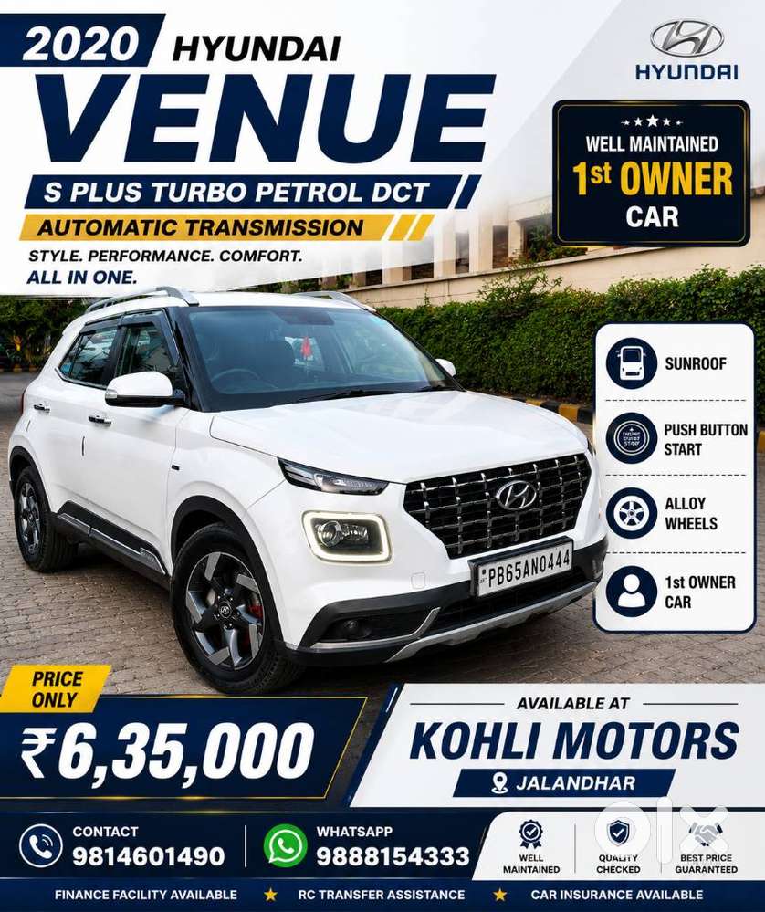 Hyundai Venue Sx Plus Turbo Dct, 2020, Petrol