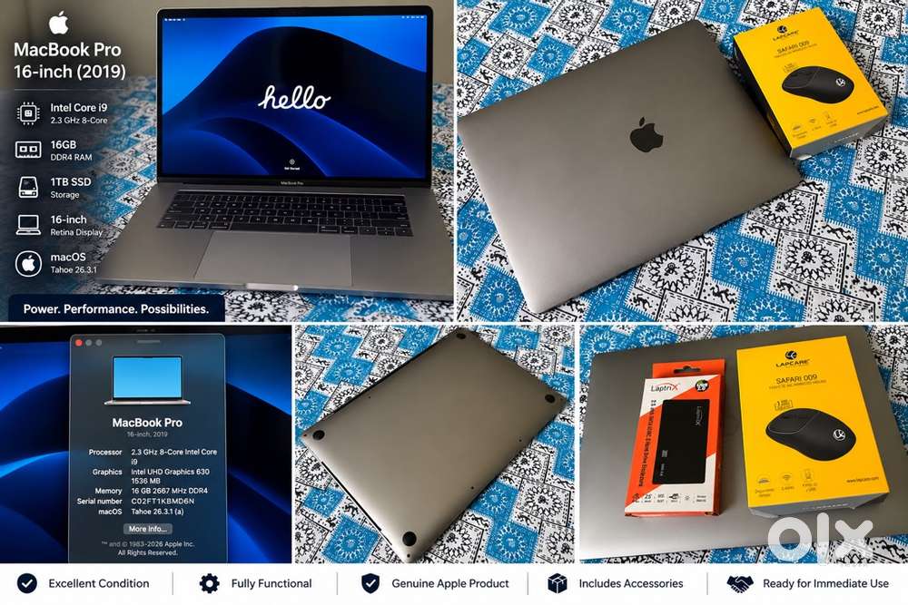 Apple MacBook Pro 16-inch 2019 | Core i9 | 16GB RAM | Excellent