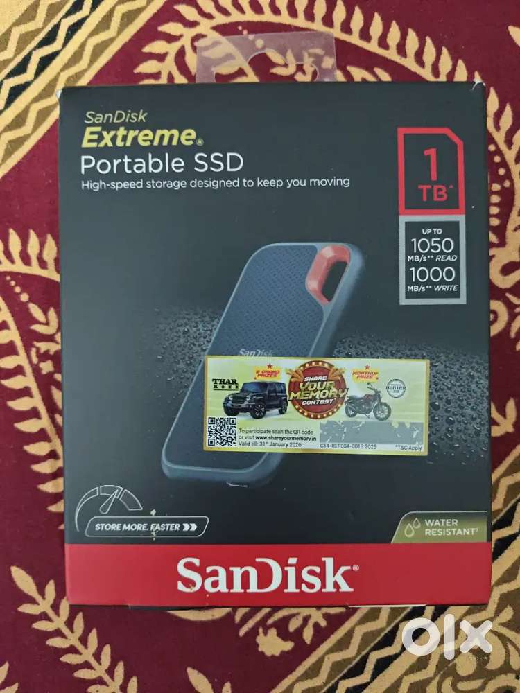 SANDISK Extreme Portable 1TB Hard Disk - Excellent Condition