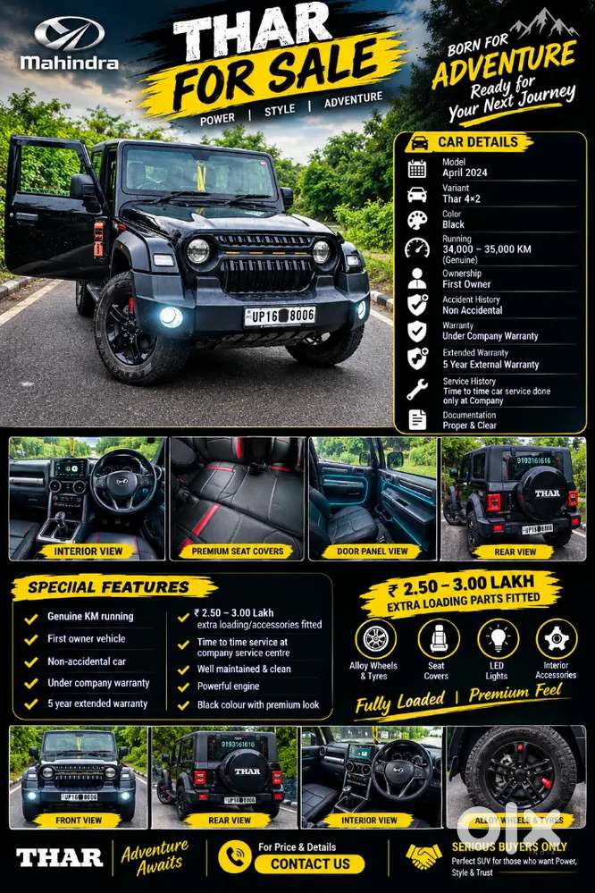 Mahindra Thar Diesel Mt April 2024, 4&times;2