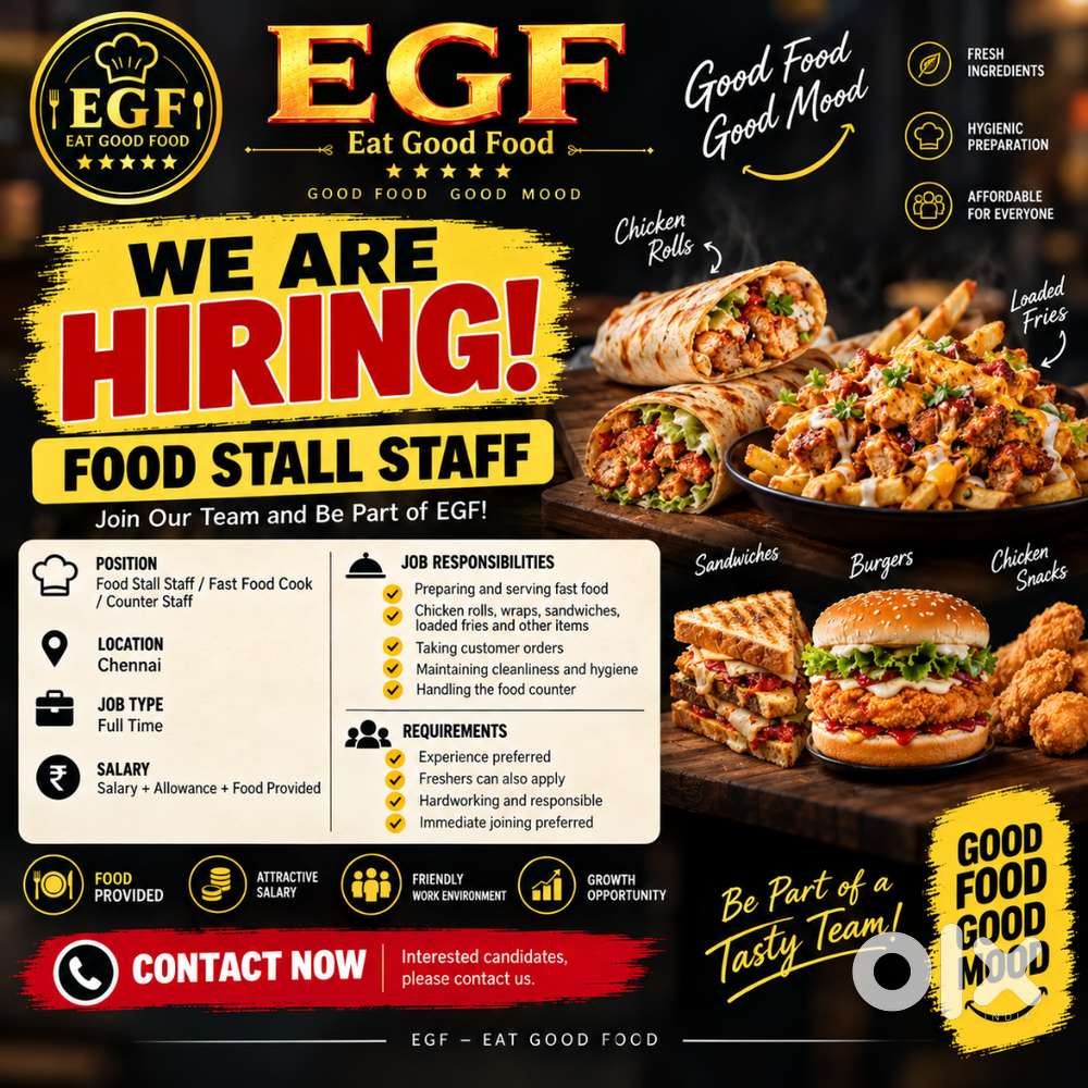 Chaat Master / Food Stall Cook / Counter Staff