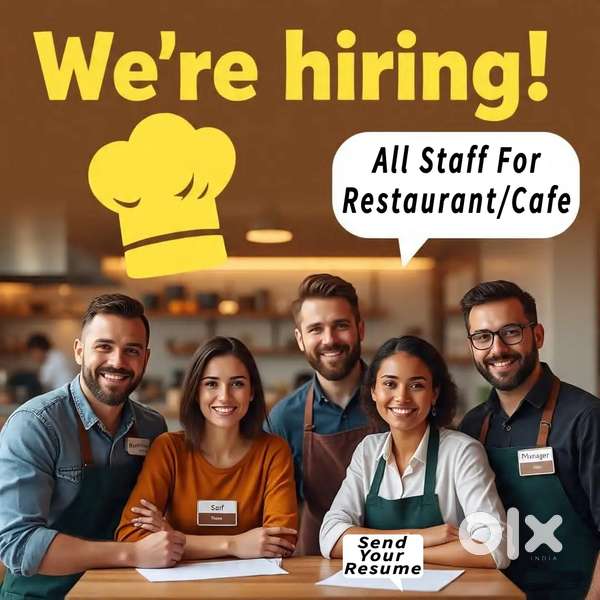 All Staff For Restaurant/Cafe