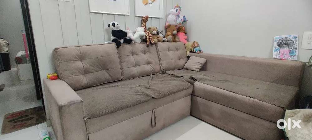 L shaped Sofa cum bed