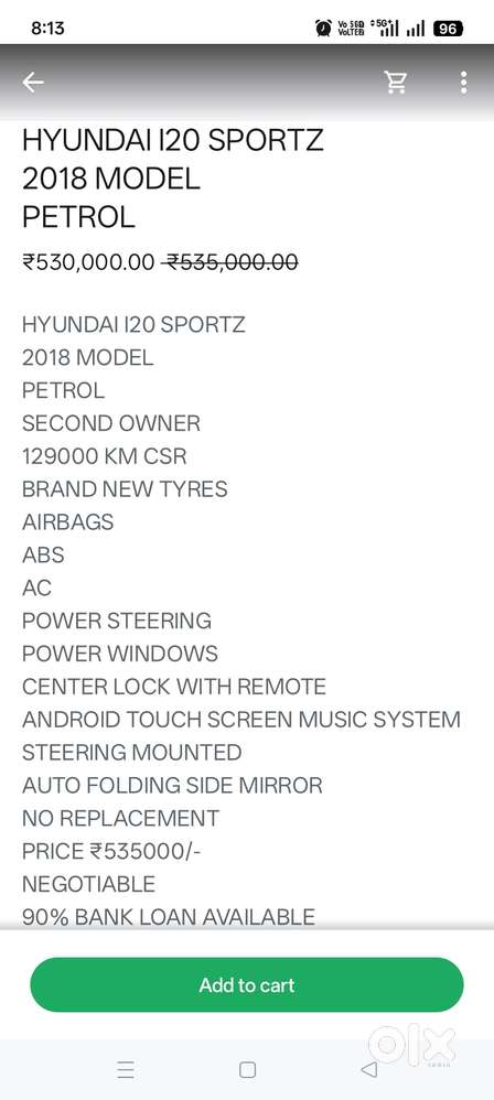 Hyundai I20 Petrol Spotz, 2018, Petrol