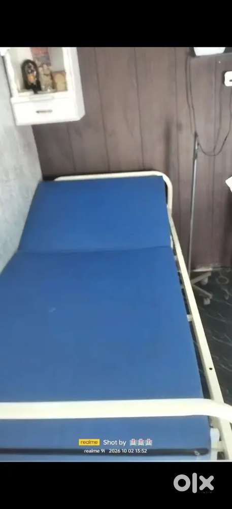 Hospital bed with mattress