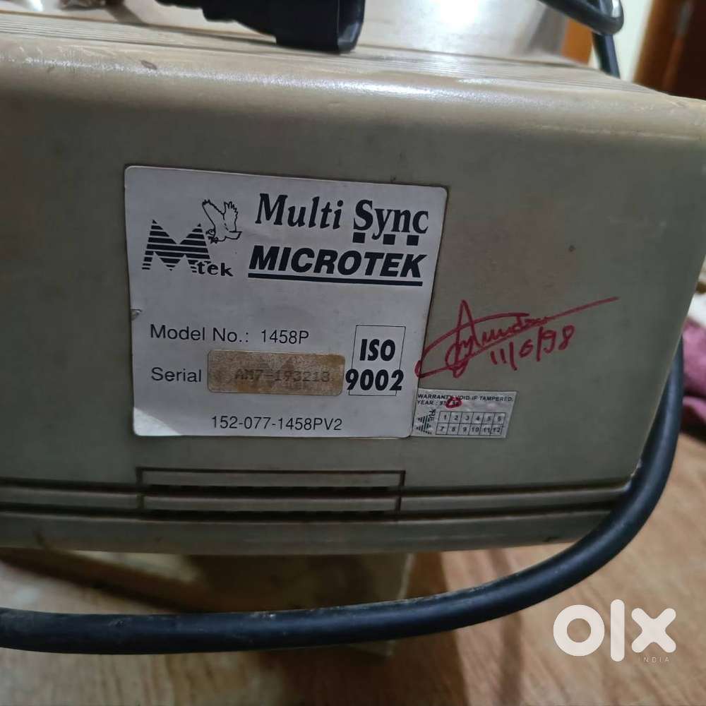 Microtek multi sync 1458p and wipro printer in working condition.