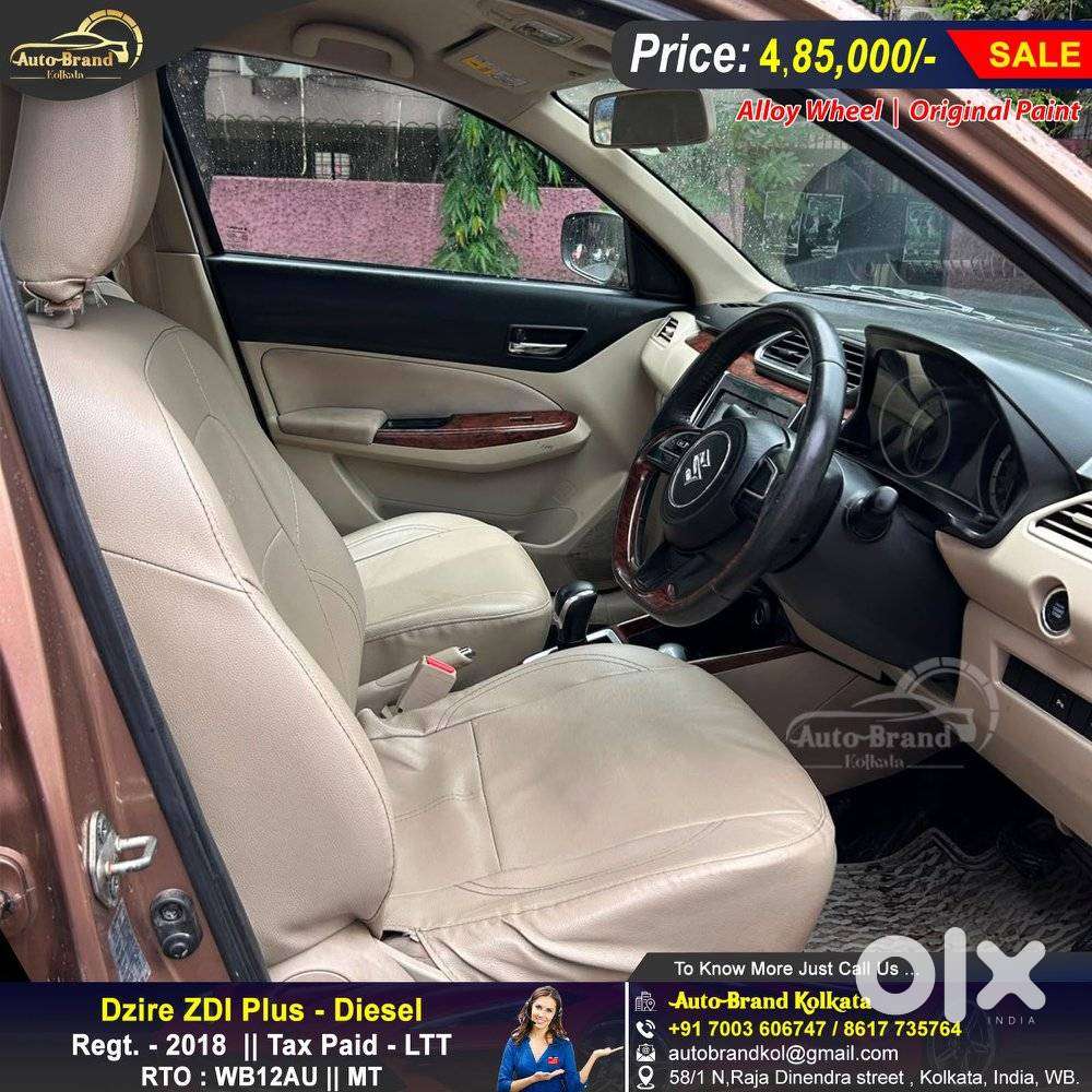 Maruti Suzuki Dzire Zdi Plus, 2018, Diesel