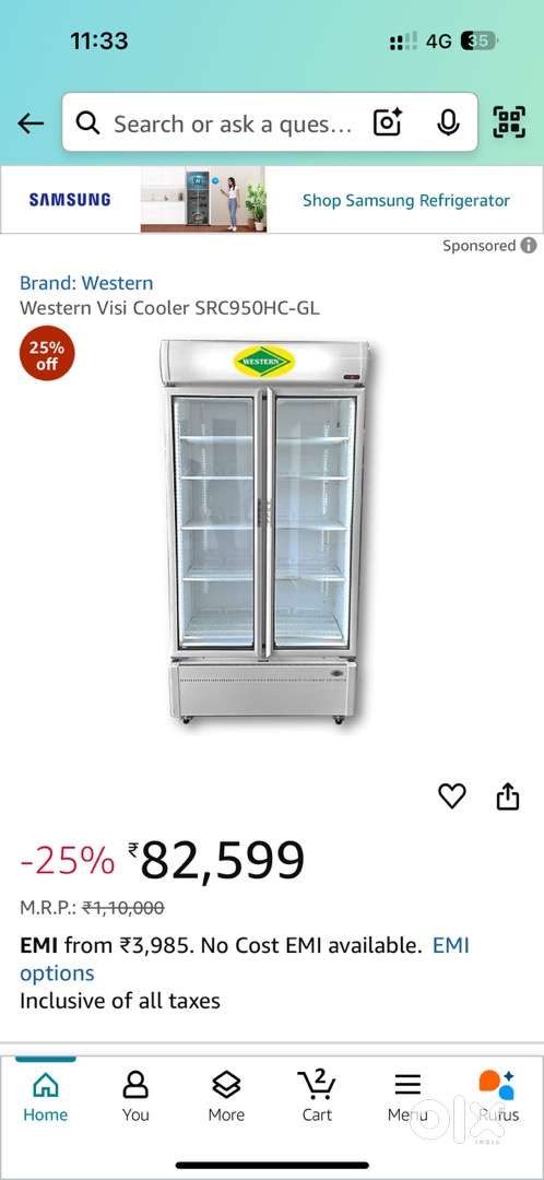 Western Visi Cooler / Refrigerator