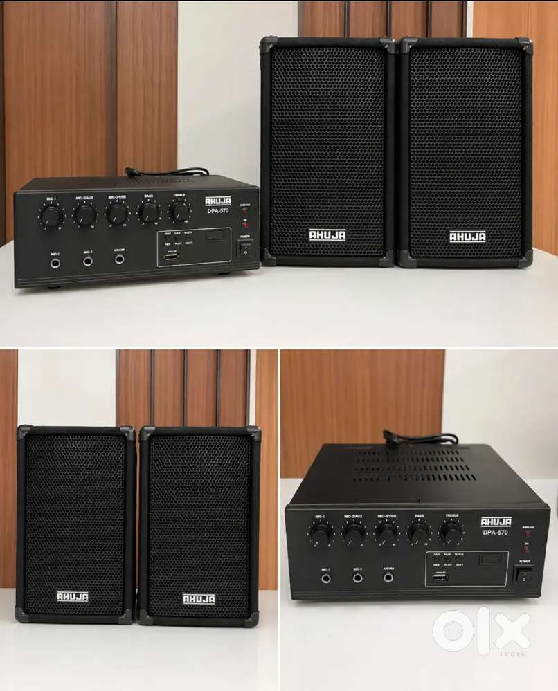 Ahuja DPA-570 Amplifier + 2 Speakers &ndash; Full DJ Sound System