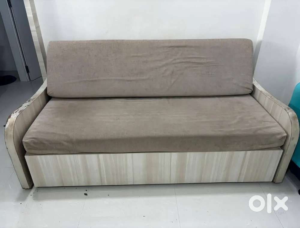 Three fold sofa cum bed