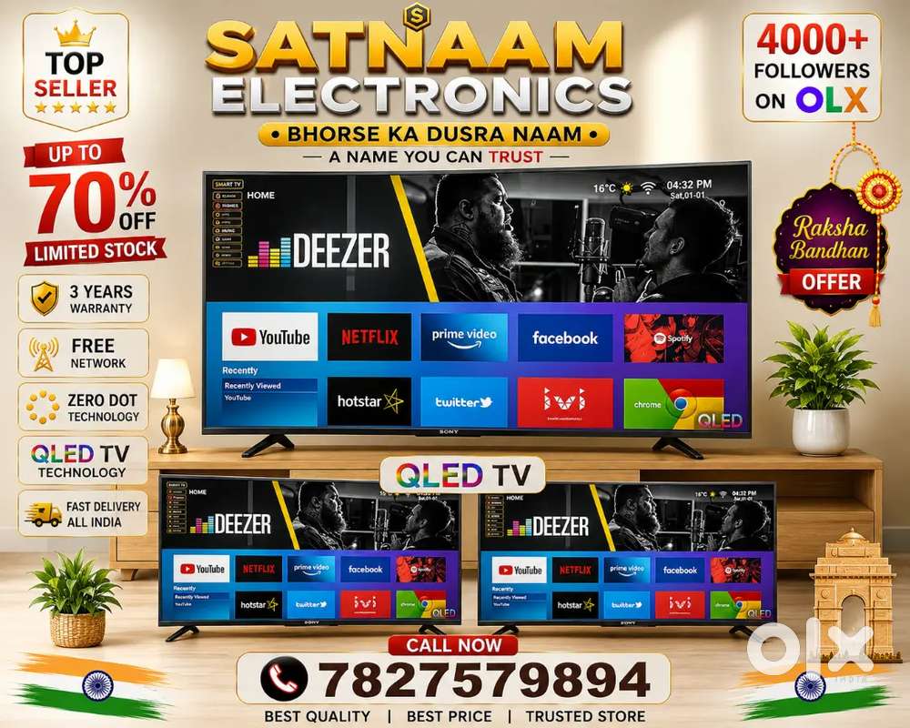 43 Q-LED TV 3 YEARS WARRANTY HDR 10 ZERO DOT TECNOLOGY