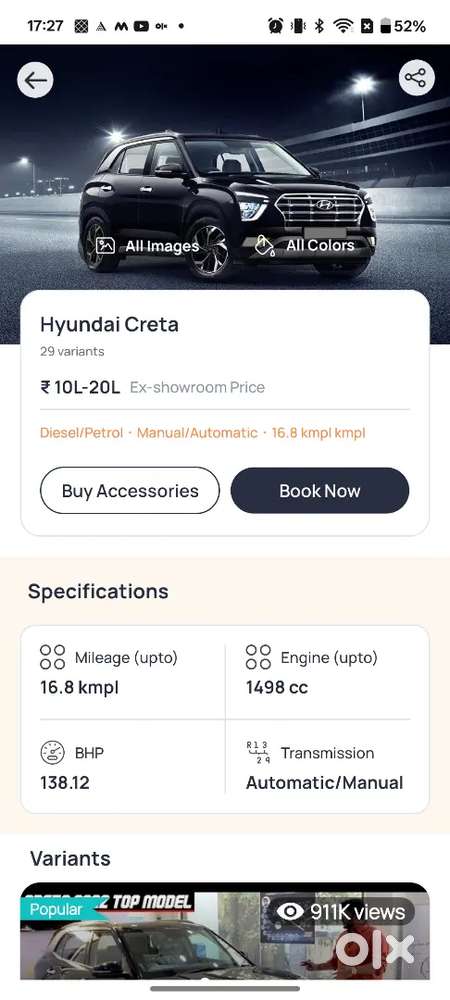 Hyundai Creta 2016 Petrol Well Maintained