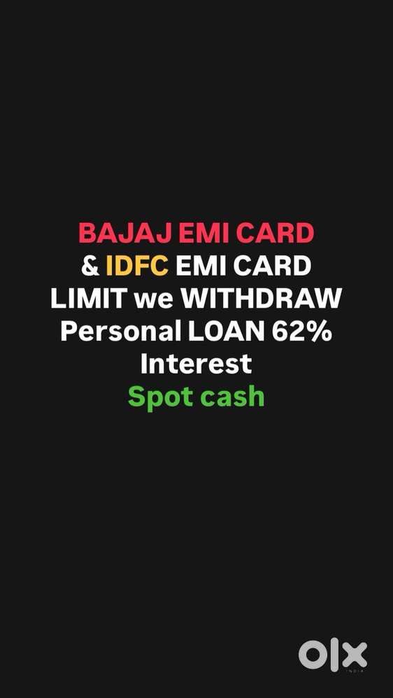 Bajaj EMI card withdrawl