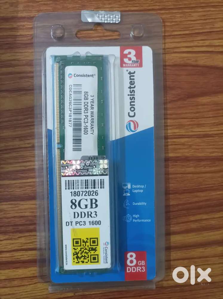 Consistent 8GB RAM DDR3 DT PC3 1600