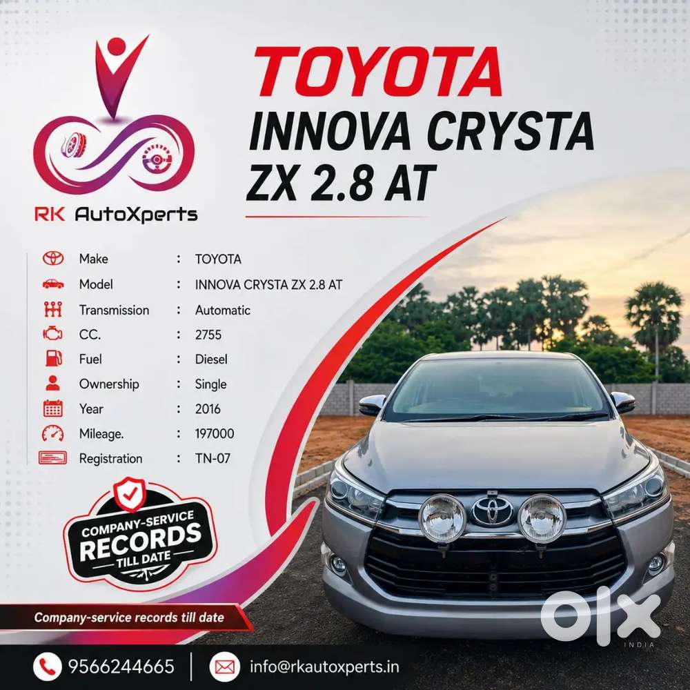 Toyota Innova Crysta 2.8 Zx At 7str 2016