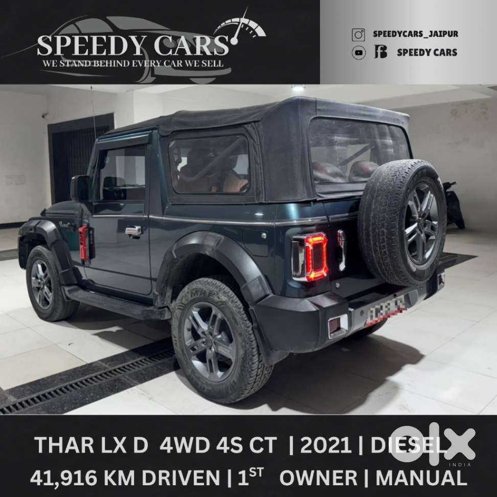 Mahindra Thar Lx Convertible Top Diesel Mt 4wd, 2021, Diesel