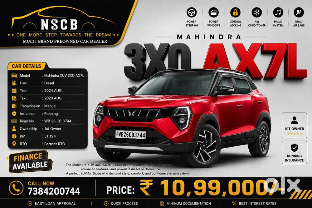 Mahindra Xuv 3xo Ax7l Diesel Mt, 2024, Diesel