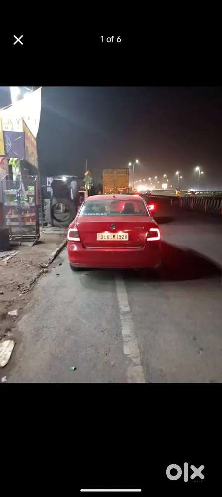 Skoda Rapid 2012 Flashy Red Colour Cng & Petrol Gadi Ek Number H
