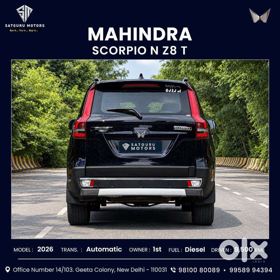 Mahindra Scorpio N Z8 L Diesel At 2wd 7 Str, 2026, Diesel