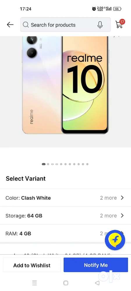 Realme 10 (Clash White, 64 GB) (4 GB RAM)