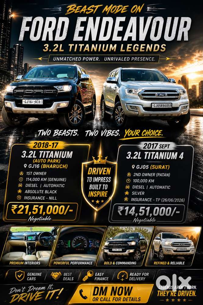 Ford Endeavour 3.2 Titanium At 4x4, 2018, Diesel