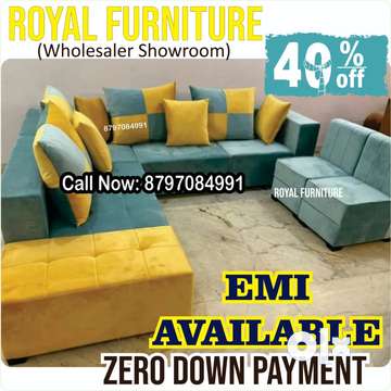 L Type Luxury Sofa Set 40 Discount Sale offer Zero Down payment
