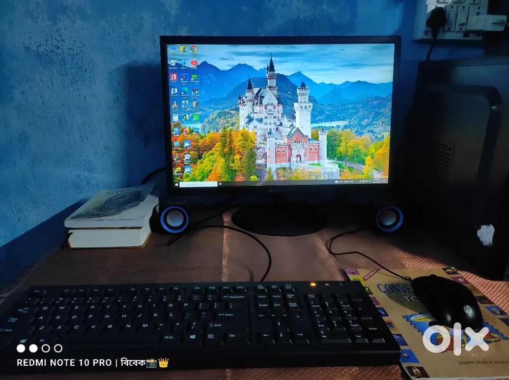 Desktop PC with 22 Monitor | 8GB RAM | 128GB SSD + 500GB HDD | Comple