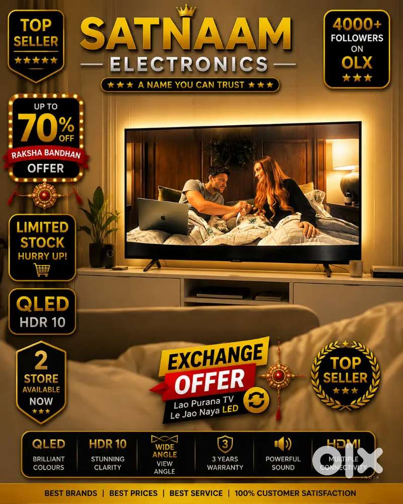 43 Q-LED TV 3 YEARS WARRANTY HDR 10 ZERO DOT TECNOLOGY WITH WARRANTY