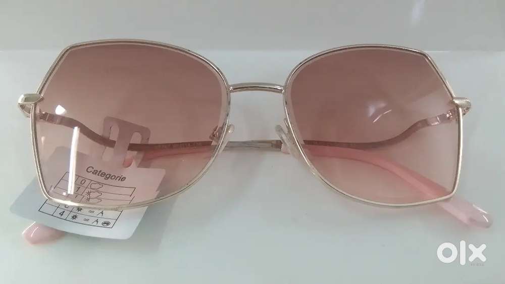 Women Rose Gold Hexa Sunglasses Pink Lens New 800