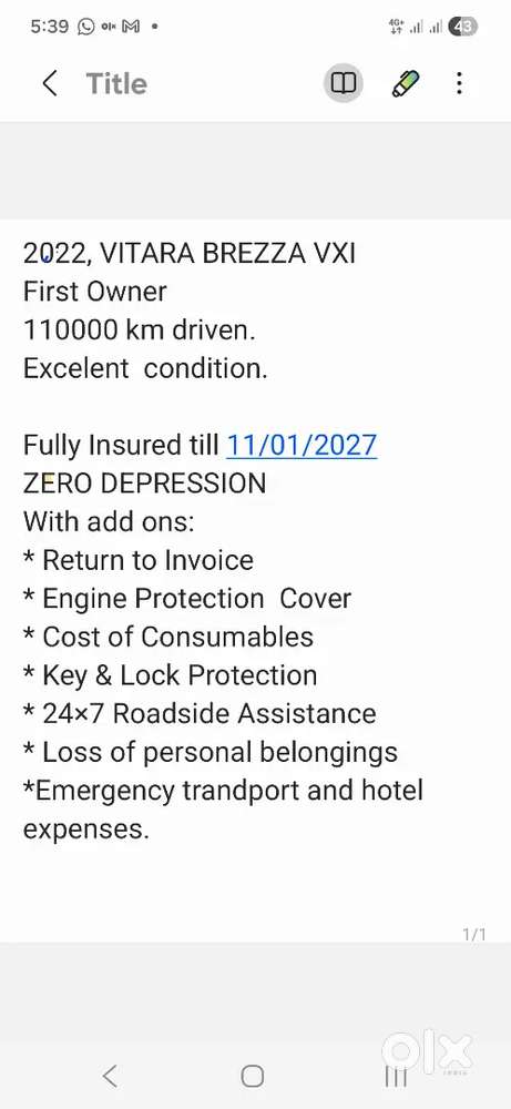 All Original, Excelent Condition