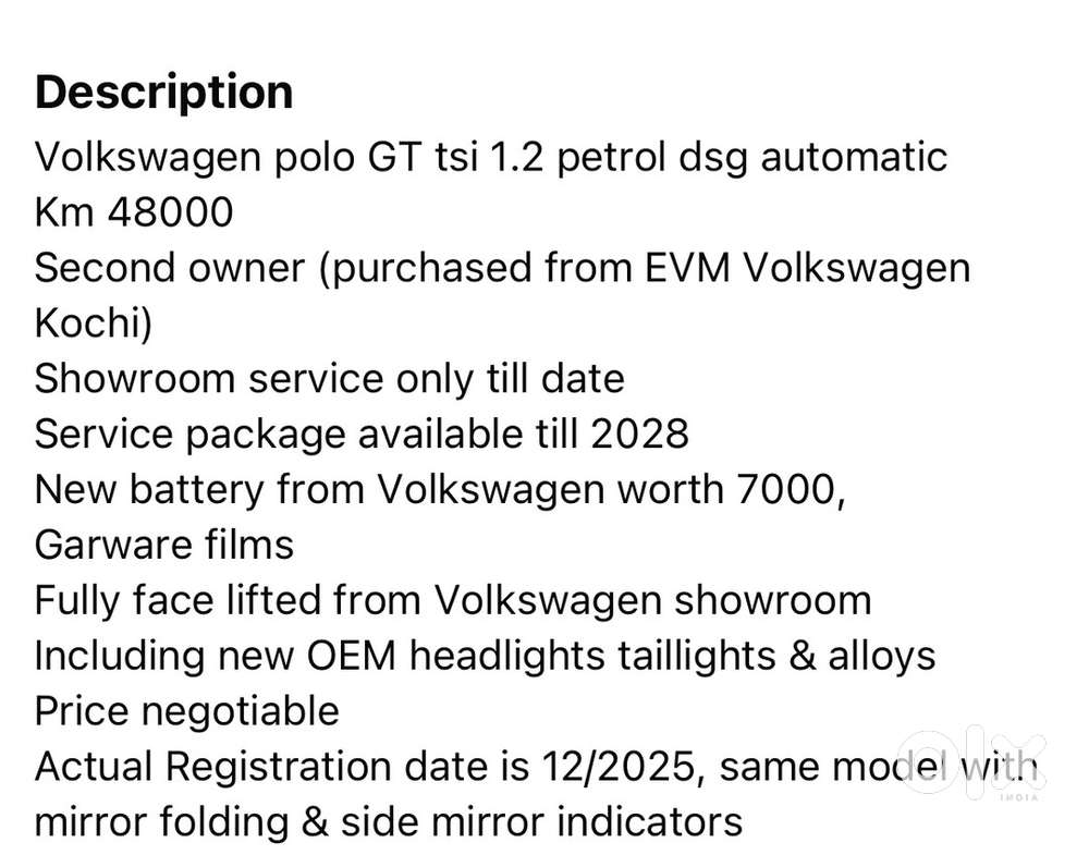 Volkswagen Polo 1.2 Gt Tsi Petrol 2016