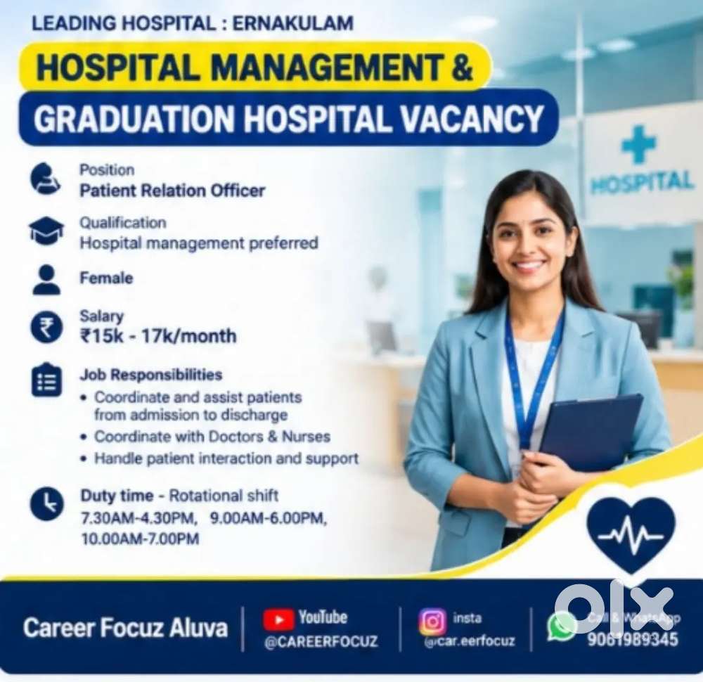 HOSPITAL MANAGEMENT / GRADUATION HOSPITAL VACCANCY