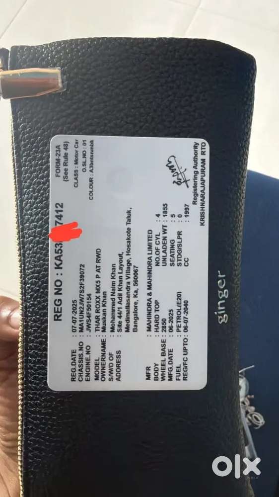 Mahindra Thar Roxx Mx5 2025 A2z Showroom Record Available