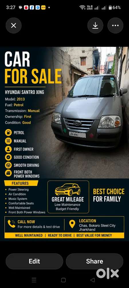 Hyundai Santro Xing 2013,power Windows
