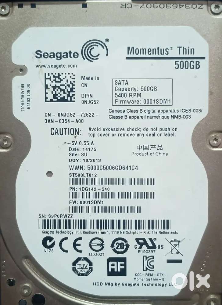 Seagate Laptop hard disk 500 GB