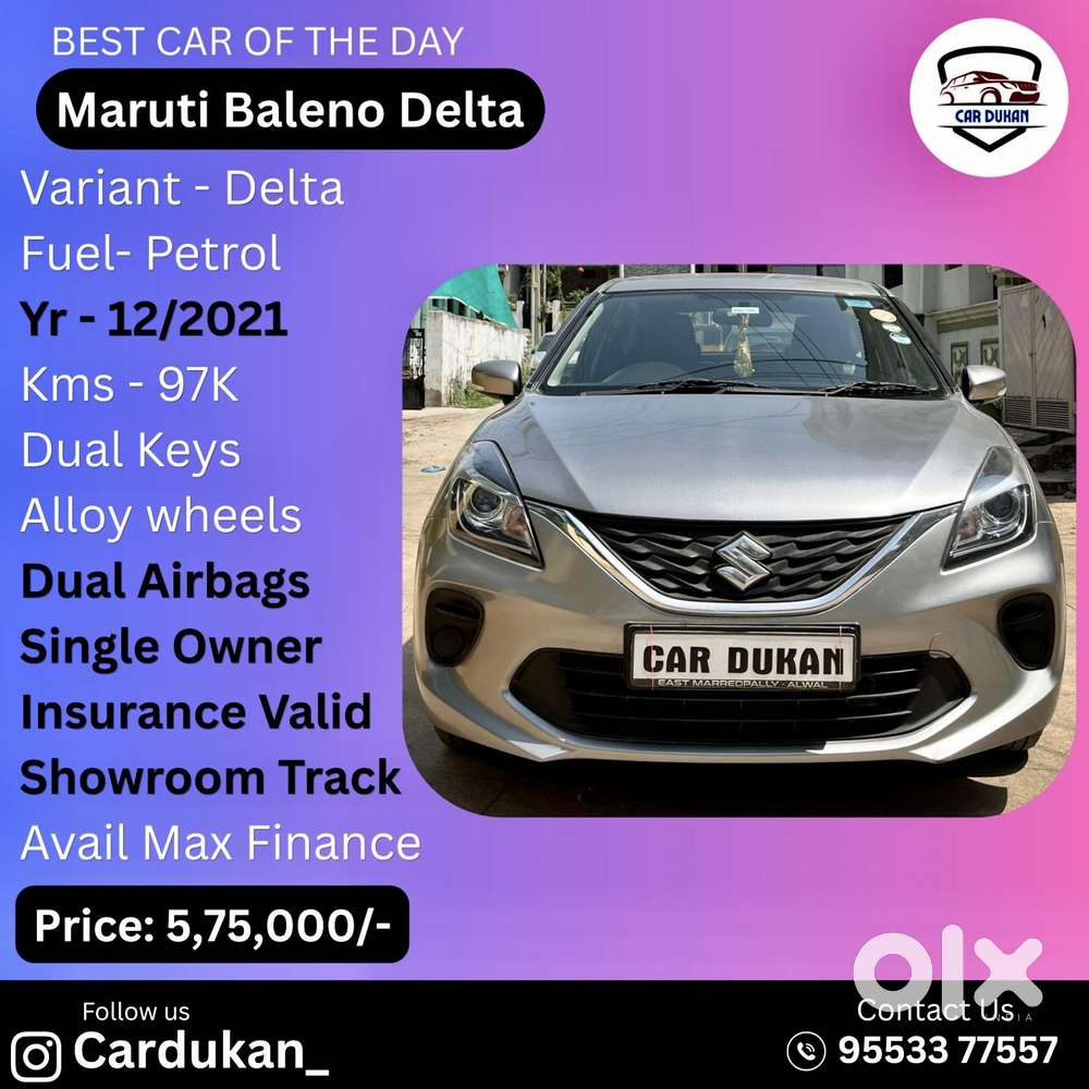 Maruti Suzuki Baleno 1.2 Delta, 2021, Petrol