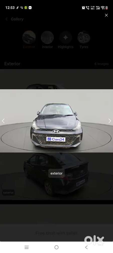 2023 Hyundai Aura Sx 1.2 Cng (manual)  First Owner  34,700 Km  Exce