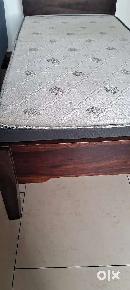 Wooden street Sesham Wood Single Bed with storage headboard