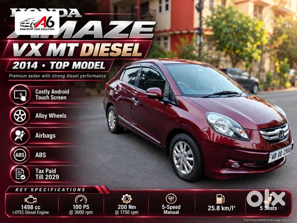 Honda Amaze [ ] 1.5 Vx I-dtec, 2014, Diesel