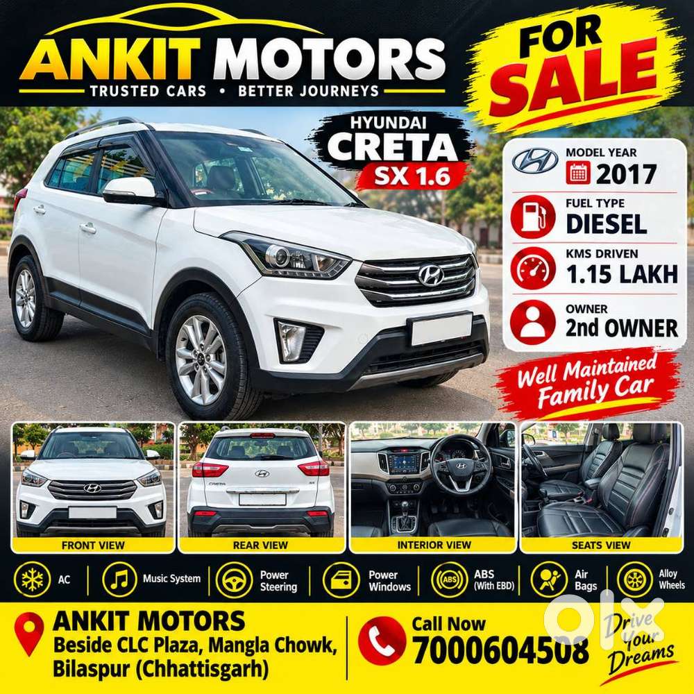 Hyundai Creta 1.6 Sx, 2017, Diesel