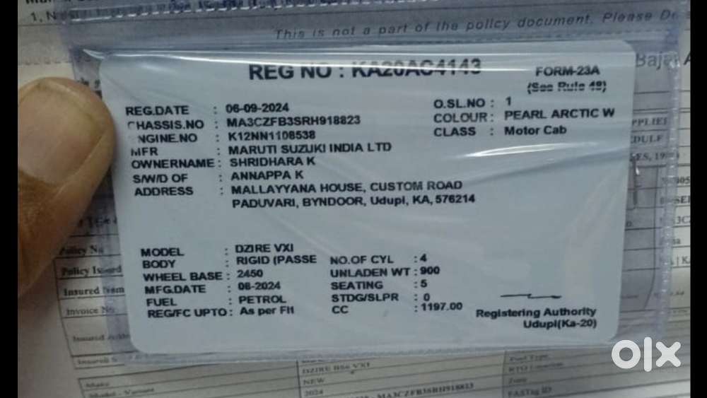 Maruti Suzuki Swift Dzire Vxi Optional, 2024, Petrol