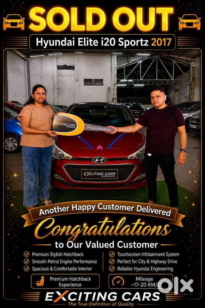 Hyundai Elite I20 Sportz 1.2, 2017, Petrol